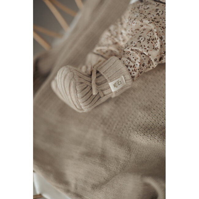 Moalie - Merinowol Slofjes - Beige