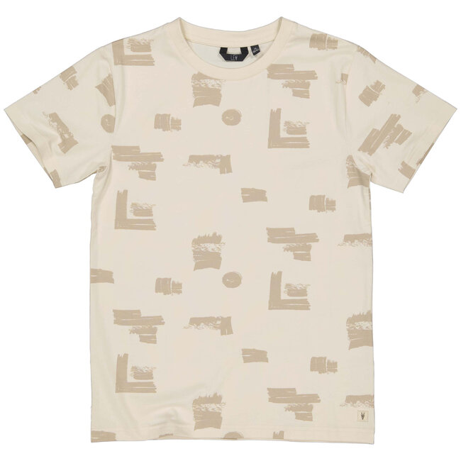 Levv - Shirt Ralph - AOP Taupe Sketch