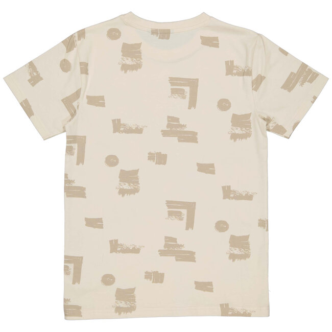 Levv - Shirt Ralph - AOP Taupe Sketch
