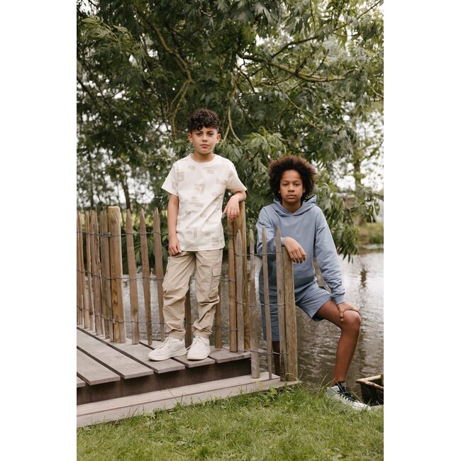 Levv - Shirt Ralph - AOP Taupe Sketch