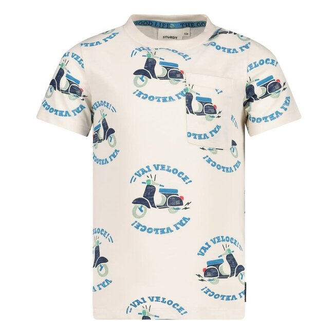 Sturdy - T-shirt AOP Offwhite - The Good Life