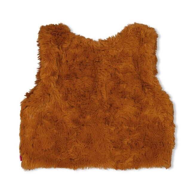 Feetje - Teddy Gilet Bruin - Forest Fancy