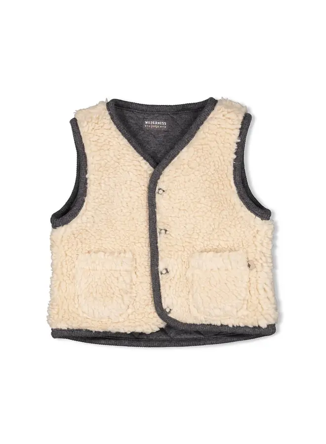 Feetje - Omkeerbaar Gilet Antraciet Melange - Camp Wilderness