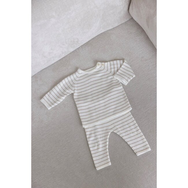 Feetje - Sweater Streep Gebreid Taupe - Essential Knits