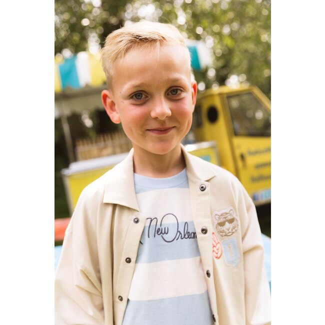 Quapi - Shirt Fabian - AOP Blue Stripe