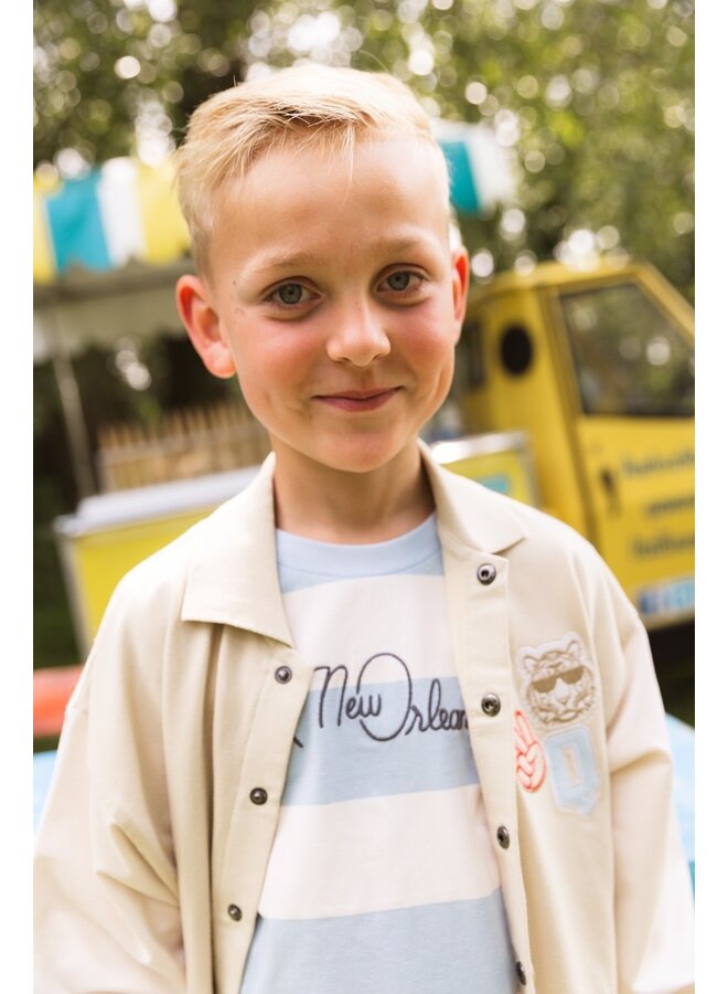 Quapi - Shirt Fabian - AOP Blue Stripe