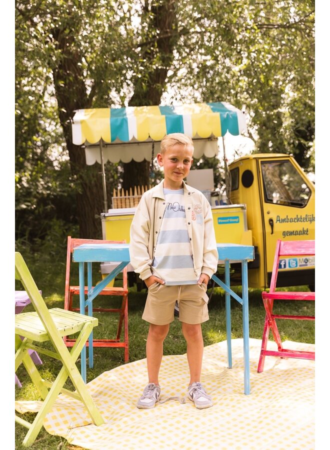 Quapi - Shirt Fabian - AOP Blue Stripe