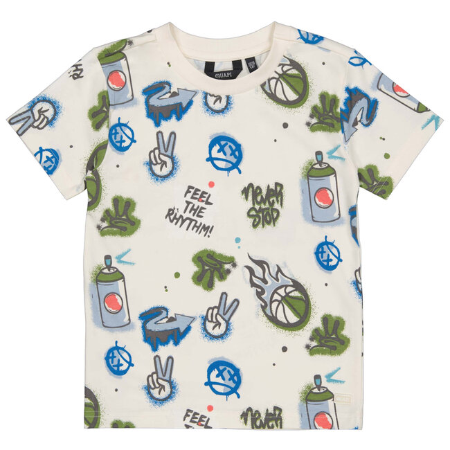 Quapi - Shirt Fallon - AOP White Graphic