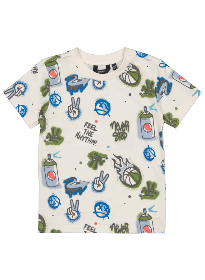 Quapi - Shirt Fallon - AOP White Graphic