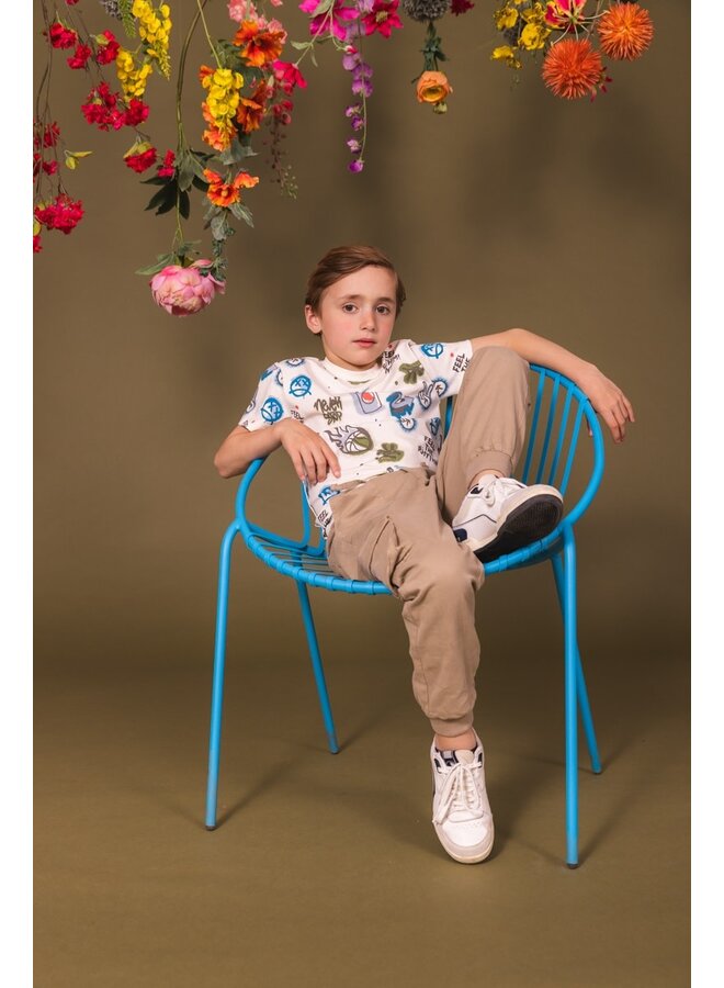 Quapi - Shirt Fallon - AOP White Graphic