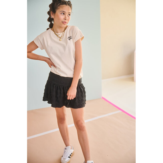 NoBell' - Shirt Big Print At Back Kase - Pearled Ivory