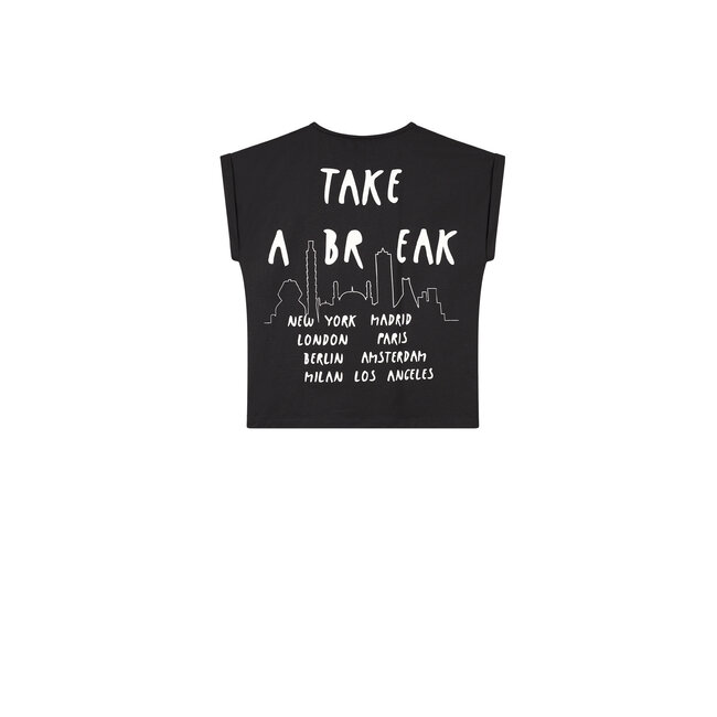 NoBell' - Shirt Take a Break Print At Back Kasis - Jet Black