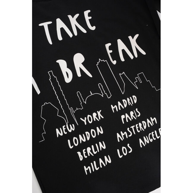 NoBell' - Shirt Take a Break Print At Back Kasis - Jet Black