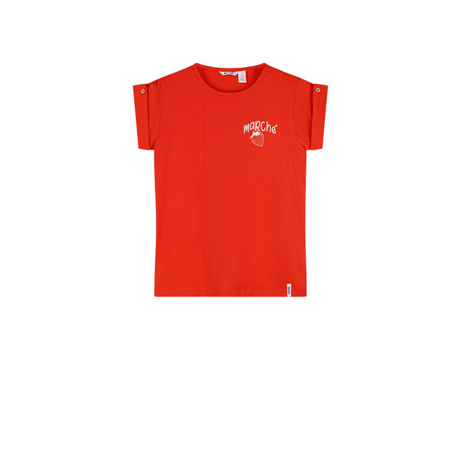 NoNo - Shirt Fold Up Fancy Capsleeve Kiki - Loving red
