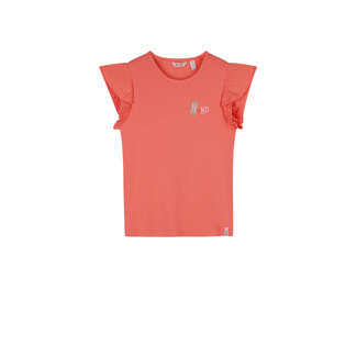 NoNo NoNo - Rib Jersey Top Kesta - Orange Coral