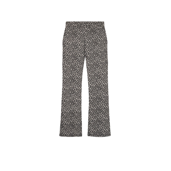 NoNo - AOP Flared Pants Sady - Pearled Ivory