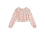 NoNo - Cropped AOP Flower Blouse Timba - Lemon soda