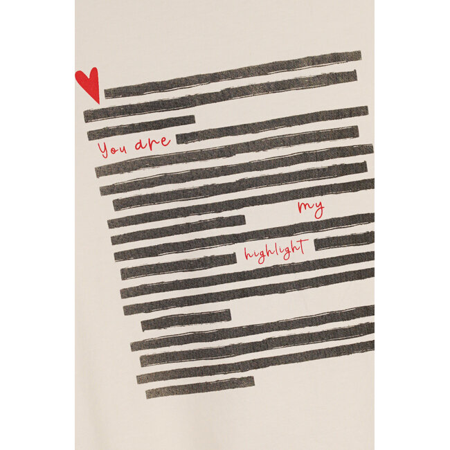 NoNo - Shirt Fold Up Fancy Capsleeve Kiki - Pearled Ivory