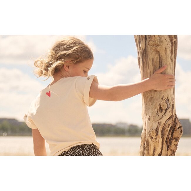 NoNo - Shirt Fold Up Fancy Capsleeve Kiki - Pearled Ivory