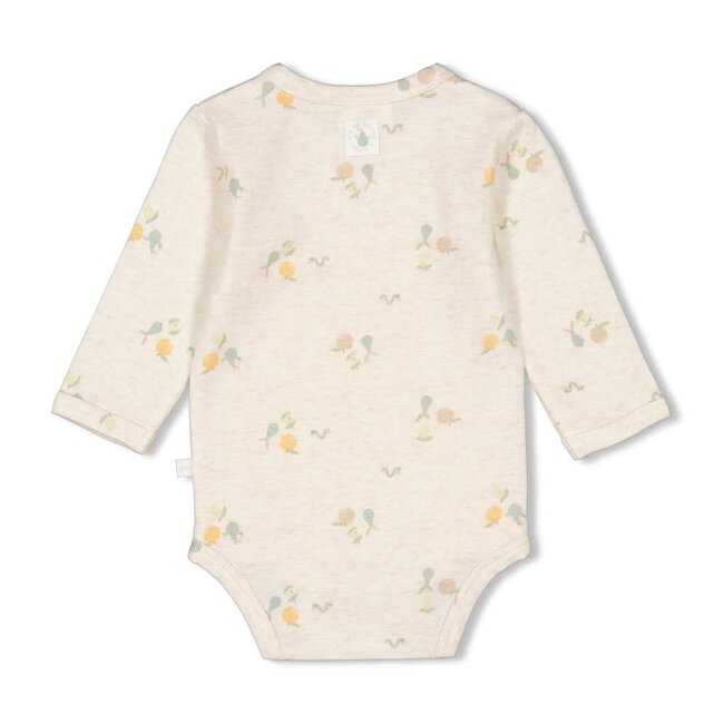 Feetje - Wikkelromper AOP Offwhite Melange - Picnic Party