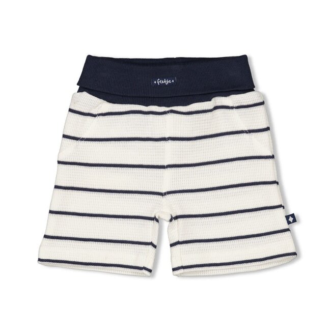 Feetje - Short Streep Wafelstructuur Marine - Rock My Boat