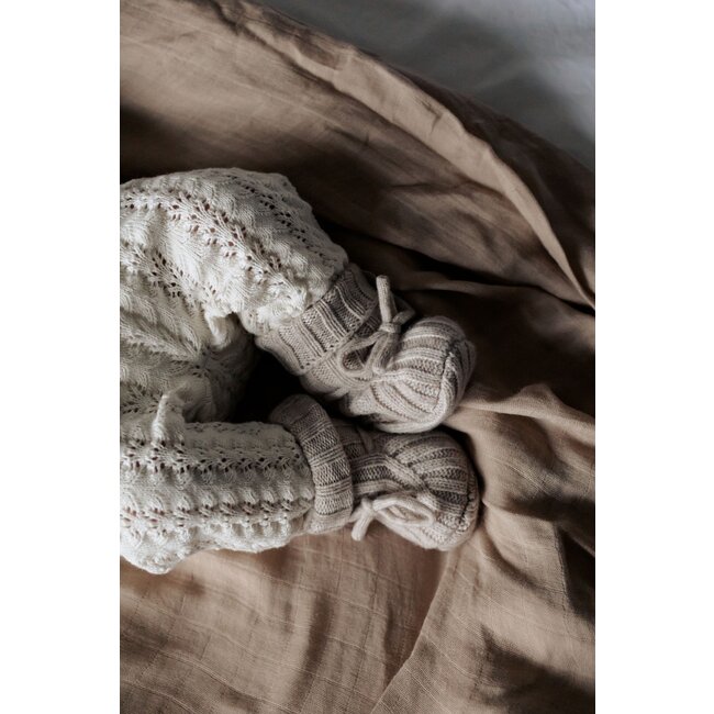 Moalie - Merinowol/Cashmere Slofjes -  Sand