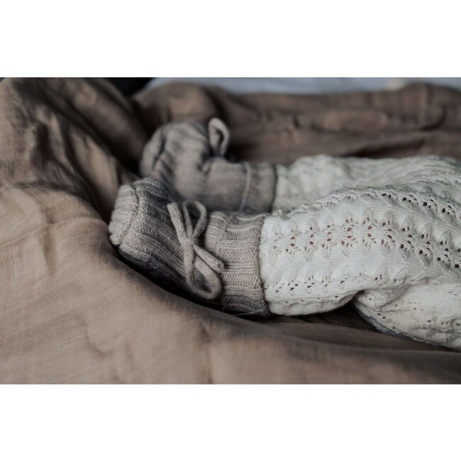 Moalie - Merinowol/Cashmere Slofjes -  Sand