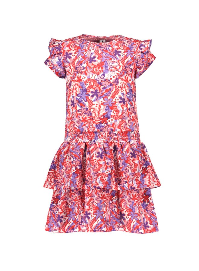 B.Nosy - Printed Dress Delphi - Cherry AO