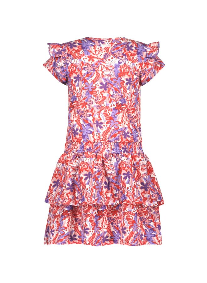 B.Nosy - Printed Dress Delphi - Cherry AO