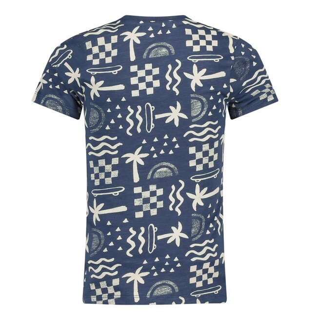 Sturdy - T-shirt AOP Indigo - Explore More