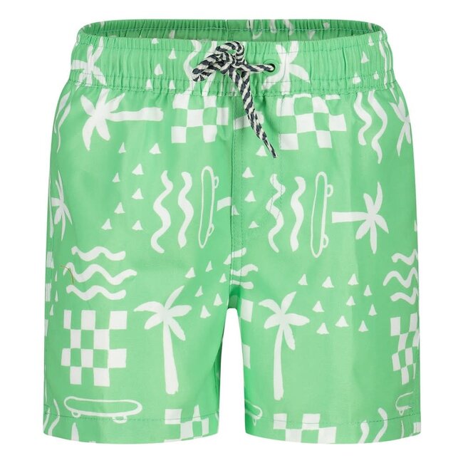 Sturdy - Zwemshort AOP Lichtgroen - Explore More