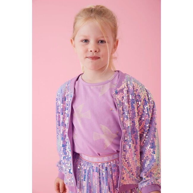 Jubel - T-shirt AOP Lila - Picknick Perfect