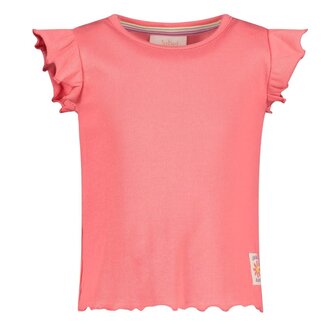 Jubel Jubel - T-shirt Rib Koraal - Picknick Perfect