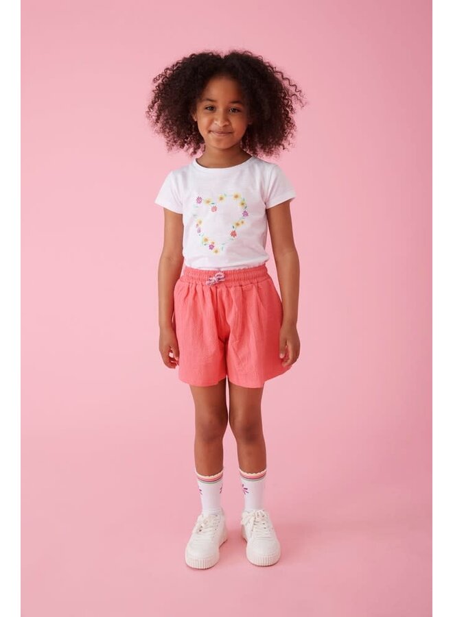 Jubel - T-shirt Flower Heart Wit - Picknick Perfect