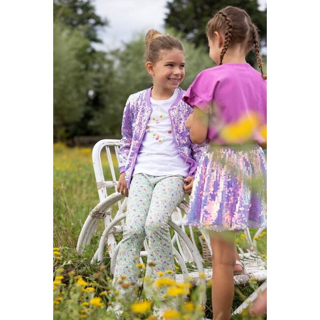 Jubel - Flared Broek AOP Groen - Picknick Perfect