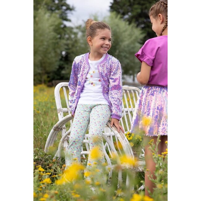 Jubel - Flared Broek AOP Groen - Picknick Perfect