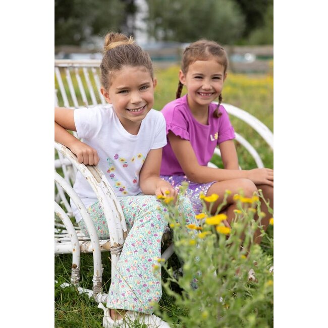 Jubel - Flared Broek AOP Groen - Picknick Perfect