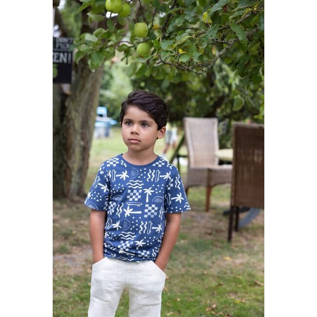 Sturdy - T-shirt AOP Indigo - Explore More