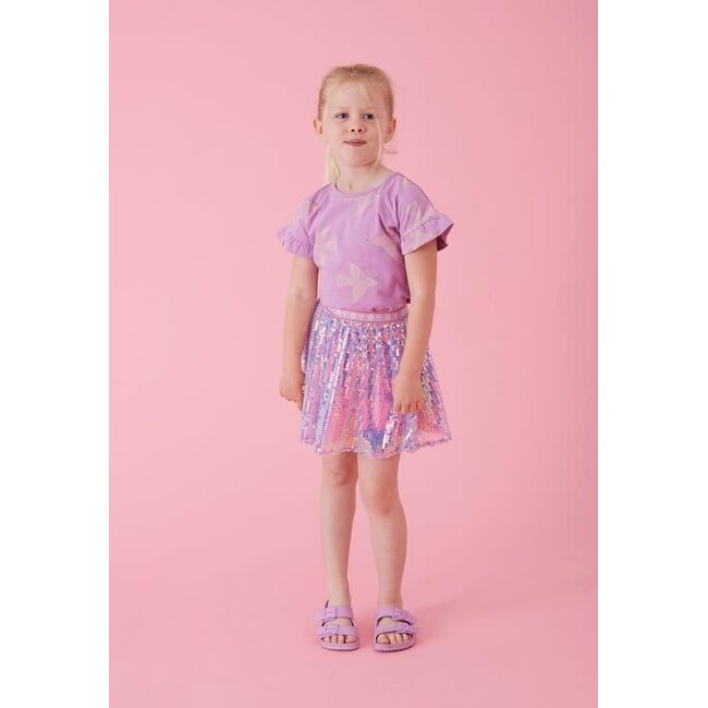 Jubel - T-shirt AOP Lila - Picknick Perfect