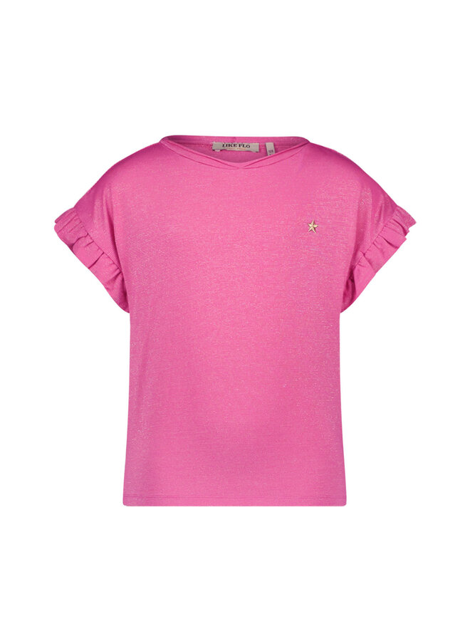 Like Flo - Jersey Glitter Tee Emma - Fuchsia