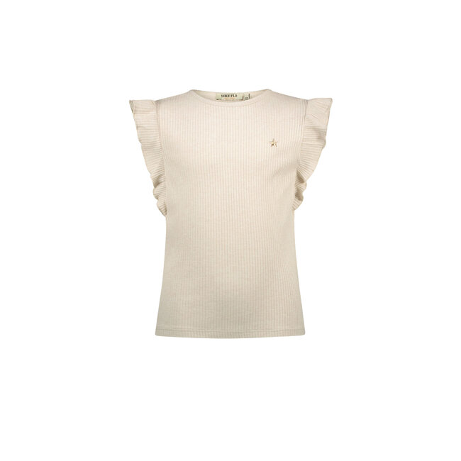 Like Flo - Rib Shirt With Ruffle - Kit