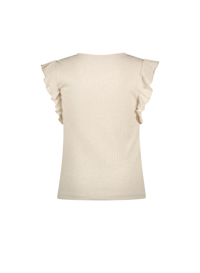 Like Flo - Rib Shirt With Ruffle - Kit
