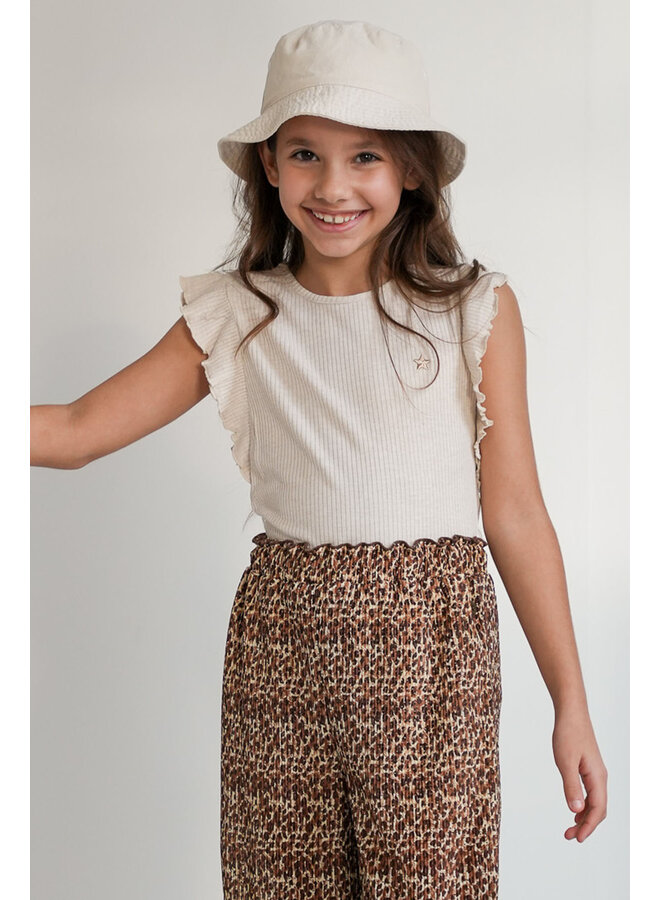 Like Flo - Rib Shirt With Ruffle - Kit