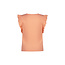 Like Flo - Rib Shirt With Ruffle - Soft Peach