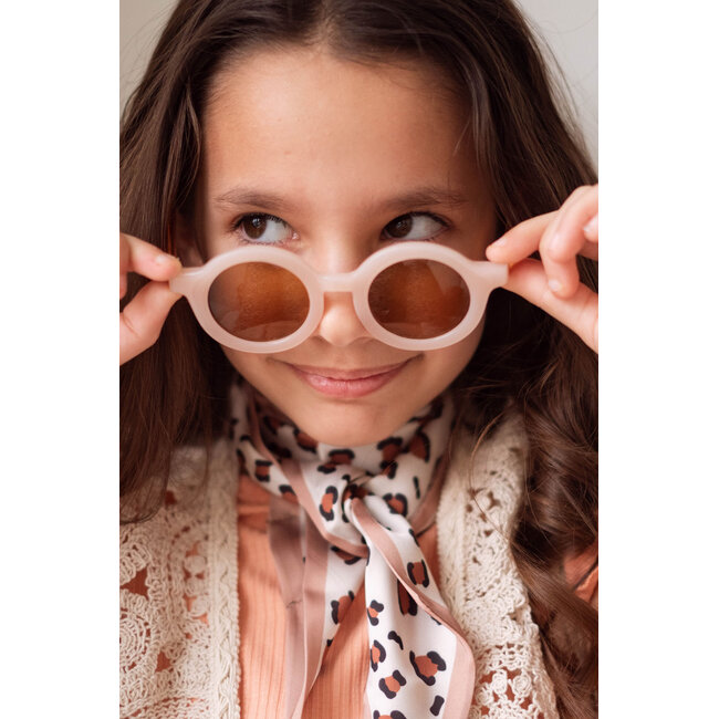 Like Flo - Rib Shirt With Ruffle - Soft Peach