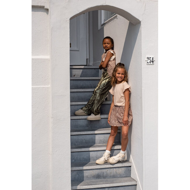 Like Flo - Metallic Plissé Pants Fenna - Army