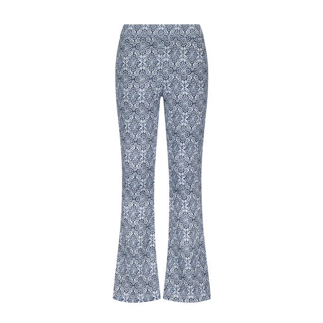 Like Flo - Jacquard Jersey Flared Pants Floor - Ikat