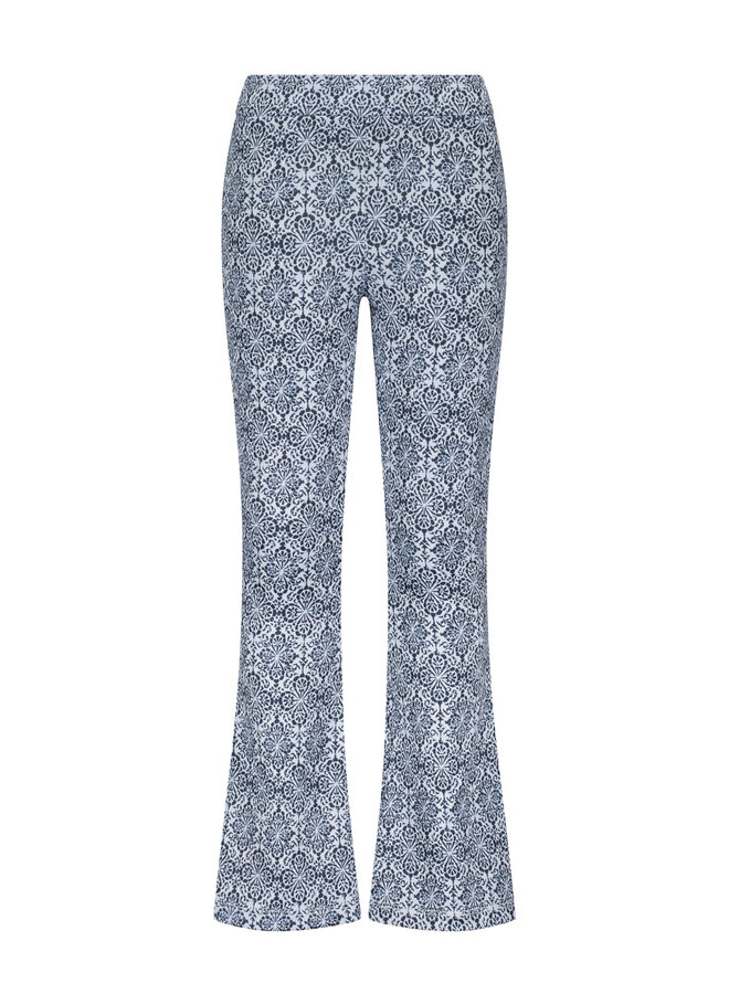Like Flo - Jacquard Jersey Flared Pants Floor - Ikat