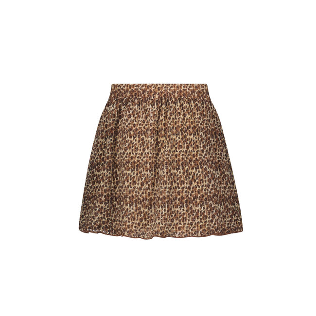 Like Flo - Plisse Mesh Skirt Sasha - Leopard Latte