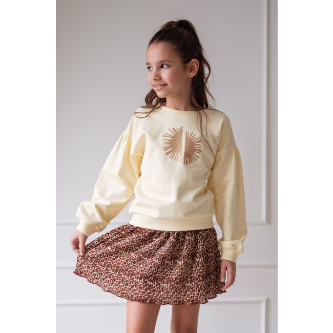 Like Flo - Plisse Mesh Skirt Sasha - Leopard Latte